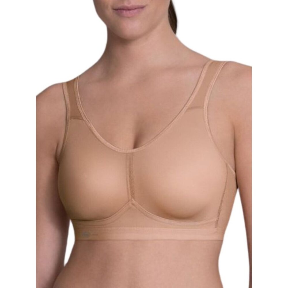 Anita Womens Size 42D Deep Sand Beige Skin Light and Firm Wireless Sport Bra NEW